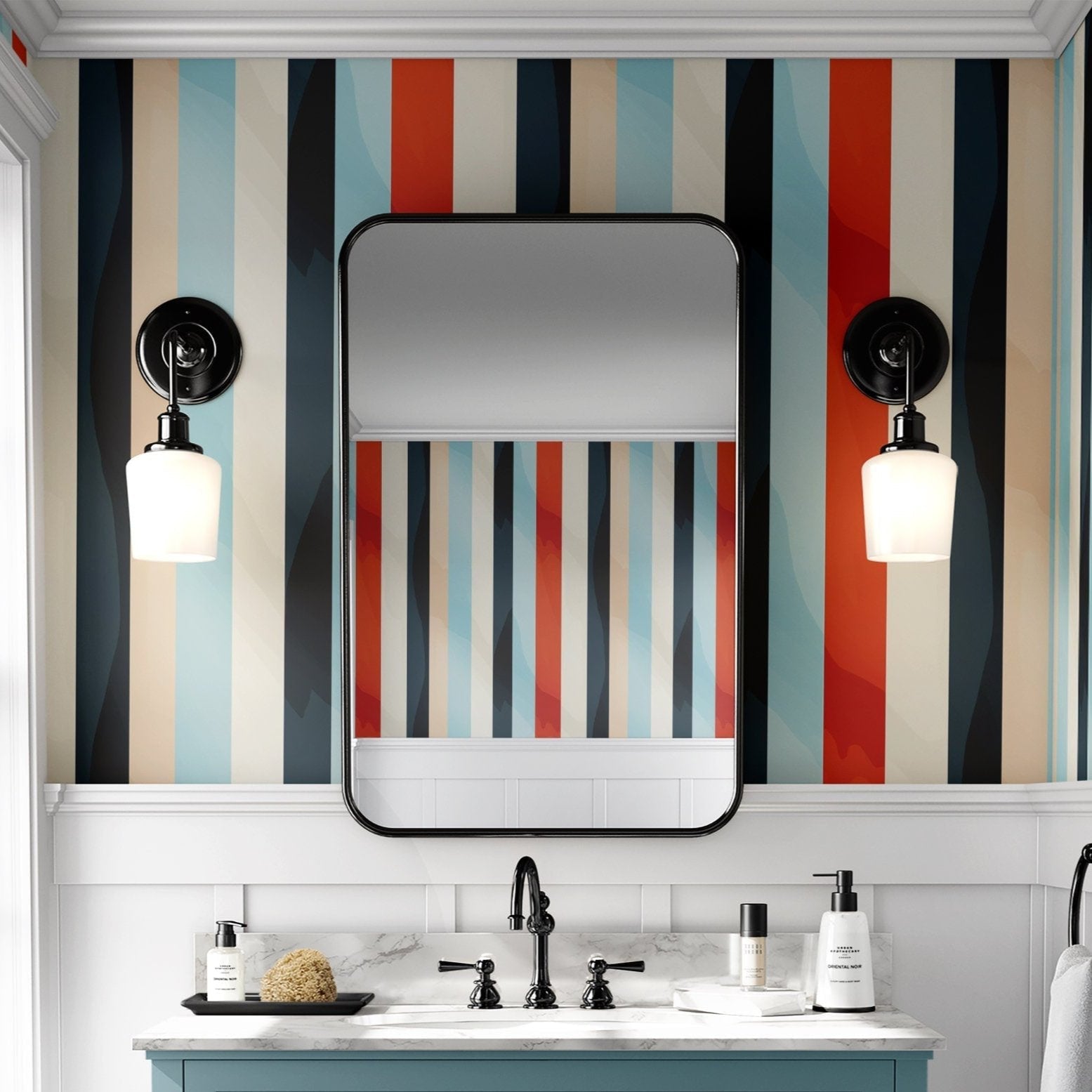 Classic Stripe Wallpaper Victorian Wall Decor