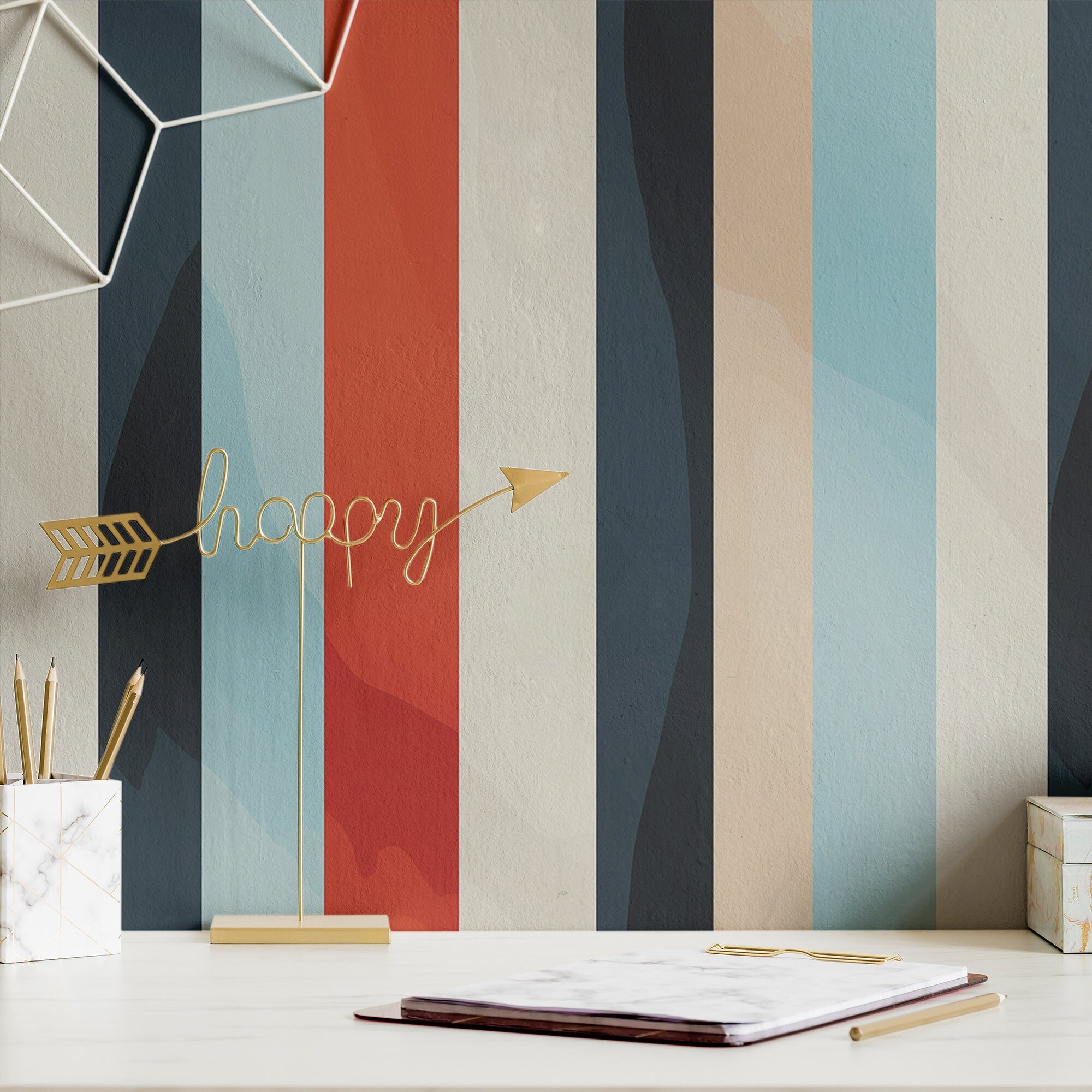 Classic Stripe Wallpaper Victorian Wall Decor