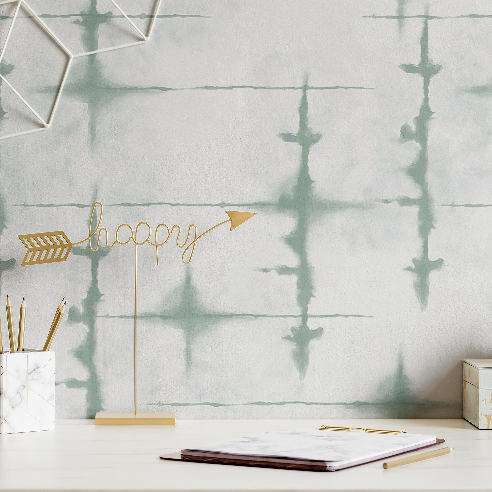 Shibori Wallpaper Tie Dye Watercolor Wall Decor