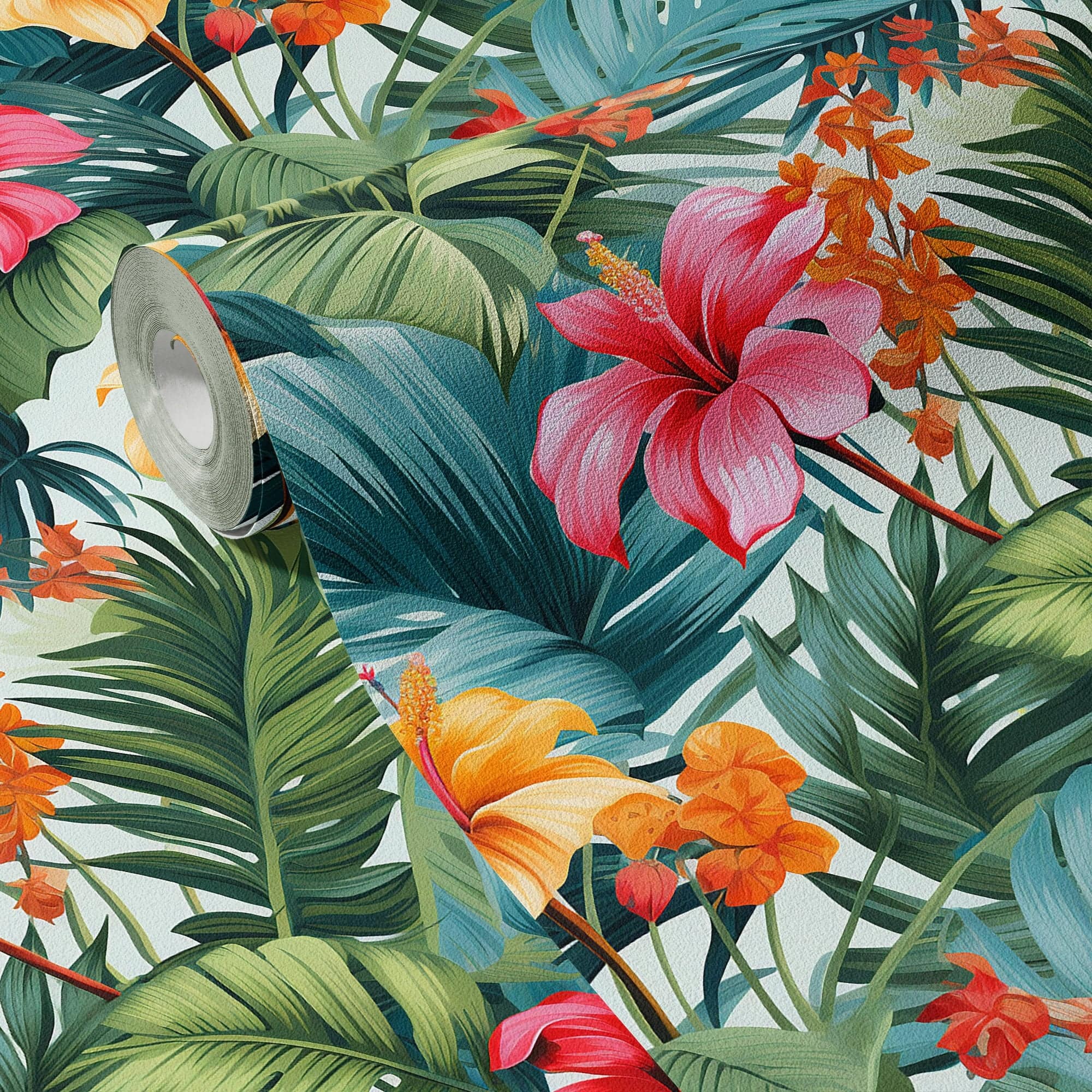 Tropical Wallpaper Retro Floral Wall Decor