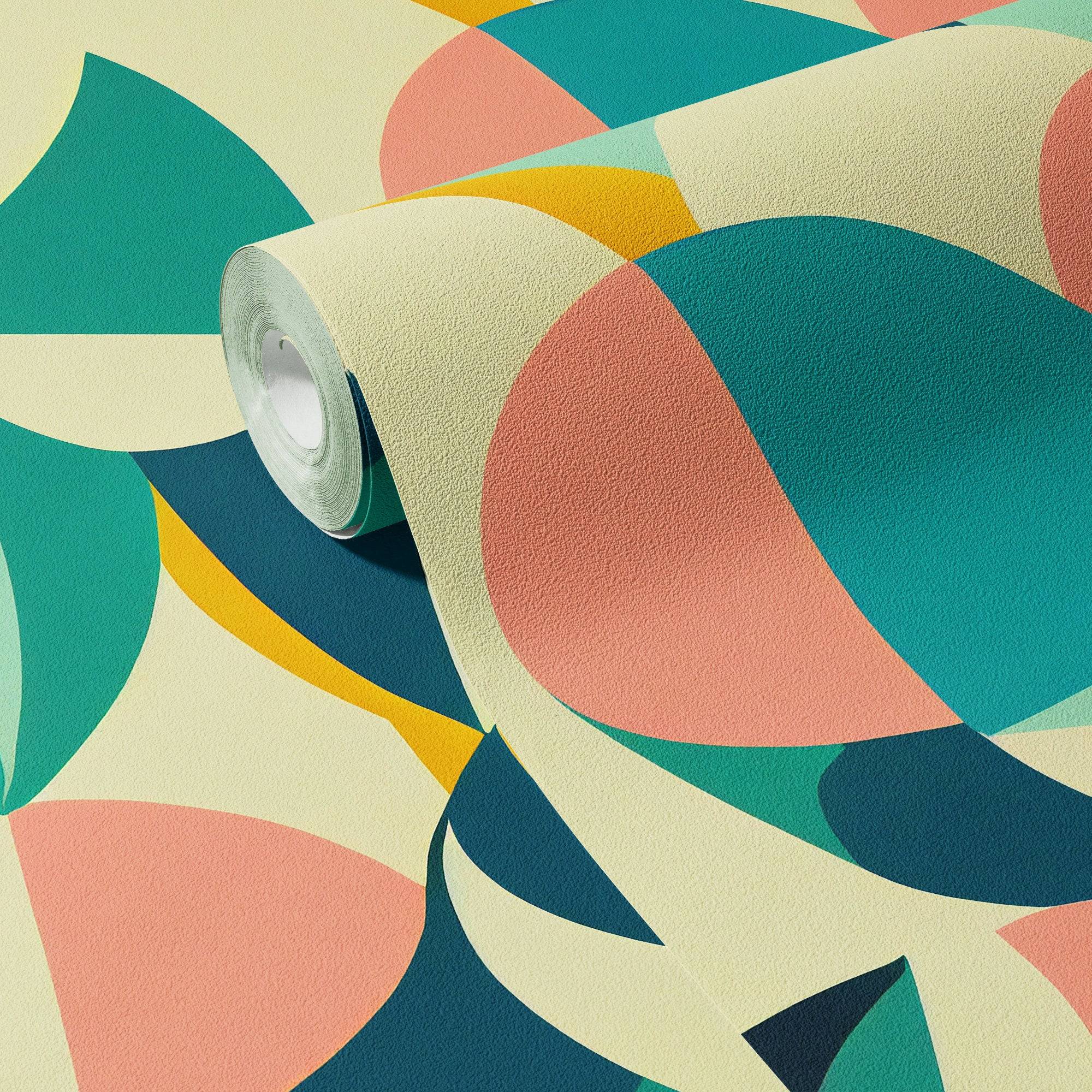 Vintage 70s Wallpaper Retro Art Deco Wall Decor
