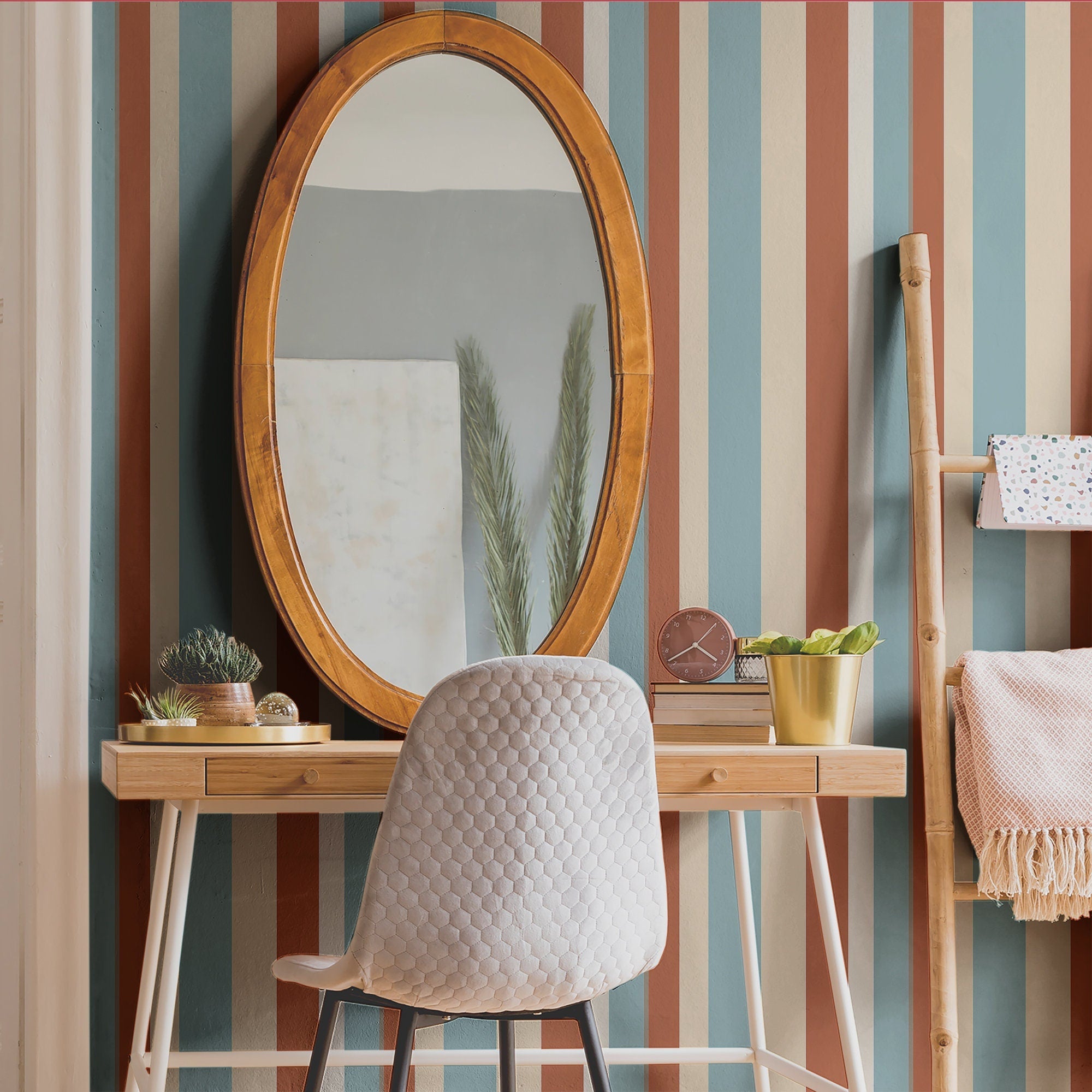 Stripe Wallpaper Classic Striped Luxury Wall Decor