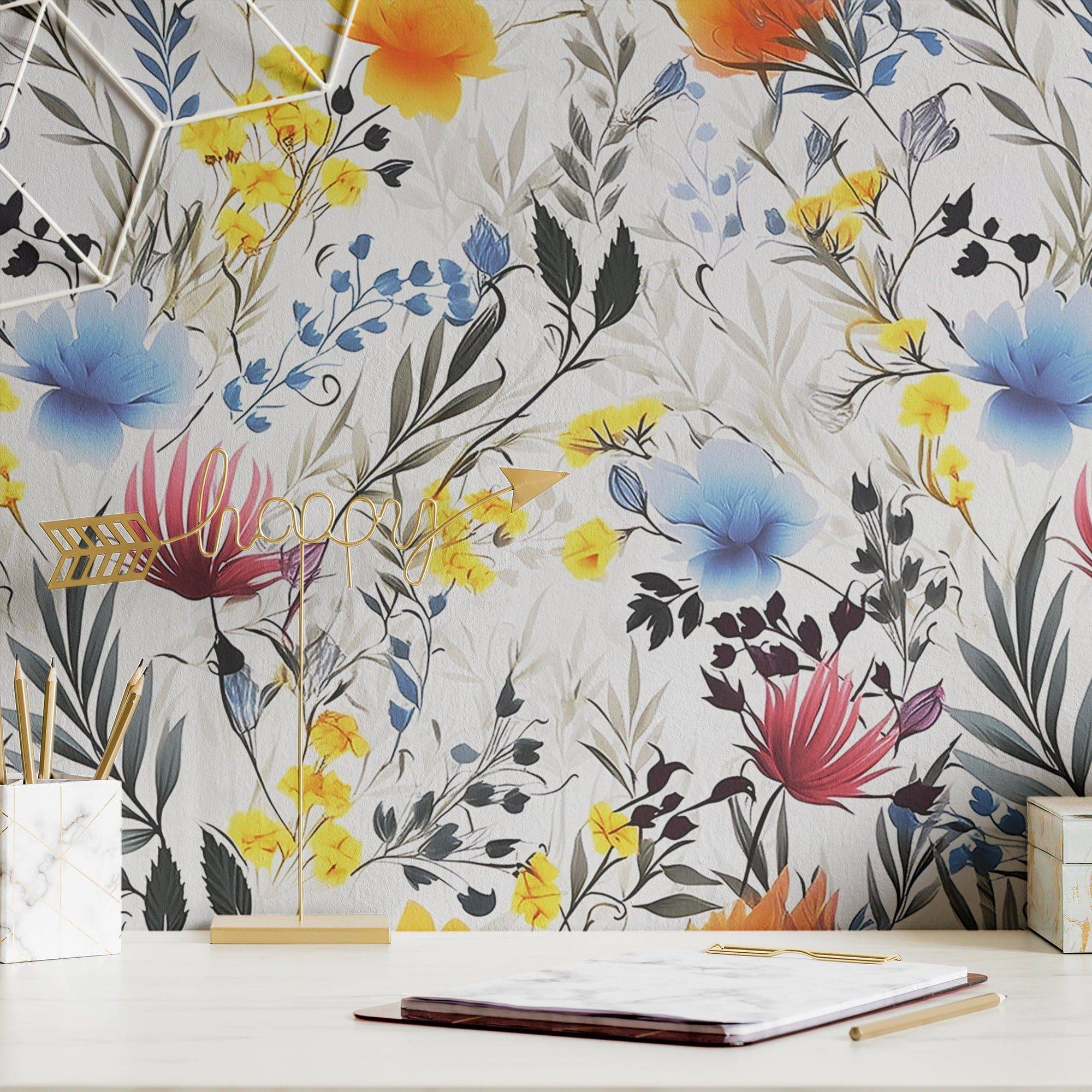 Floral Wallpaper Wildflower Luxury Wall Decor